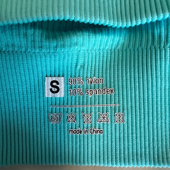 Teal Ribbed Workout Set - Picture 6 of 6